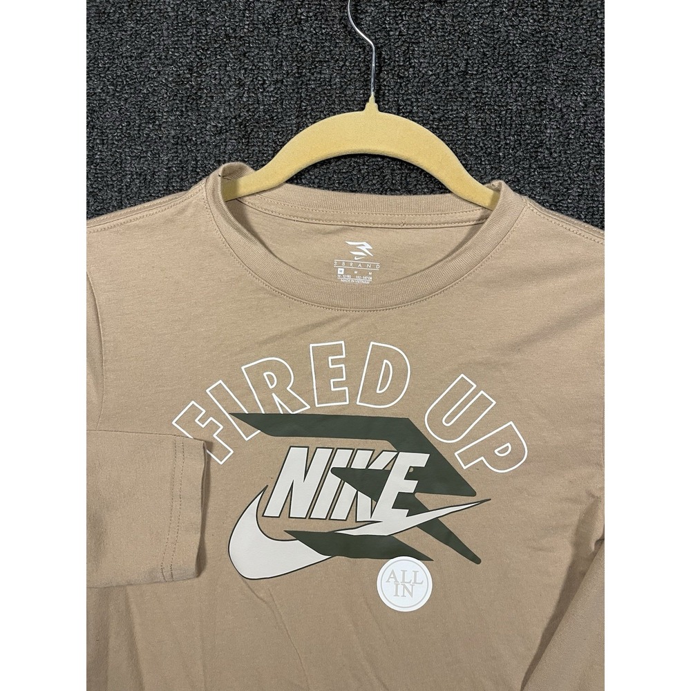 Nike 3Brand by Russell Wilson Youth Medium Long Sleeve Shirt Fired Up Tan 10-12